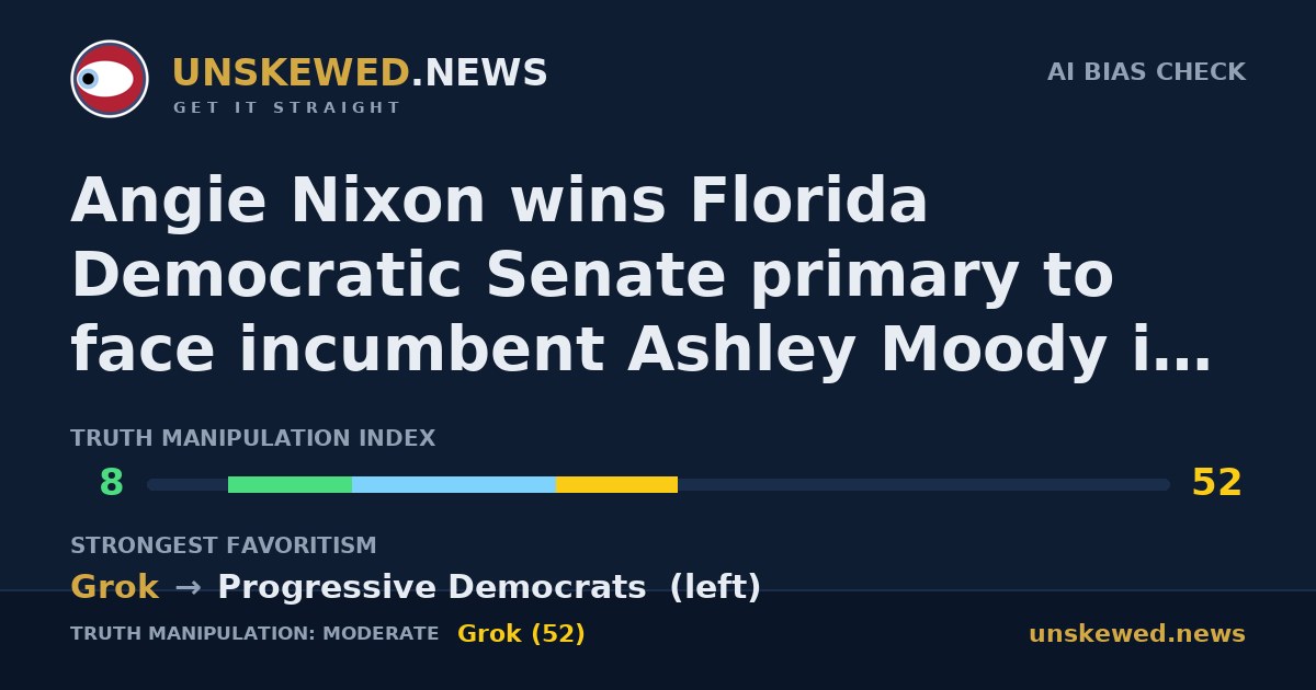 Angie Nixon wins Florida Democratic Senate primary to face incumbent Ashley Moody in November election