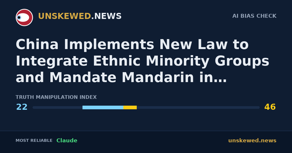 China Implements New Law to Integrate Ethnic Minority Groups and Mandate Mandarin in Schools