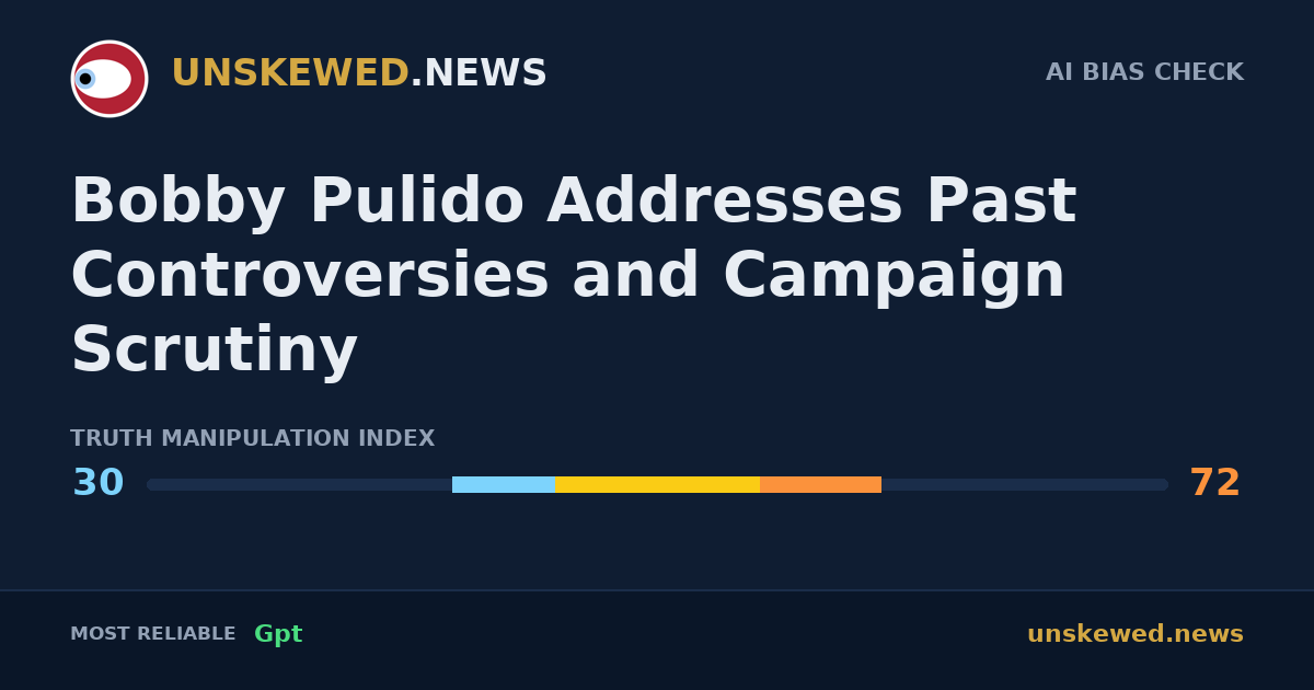 Bobby Pulido Addresses Past Controversies and Campaign Scrutiny
