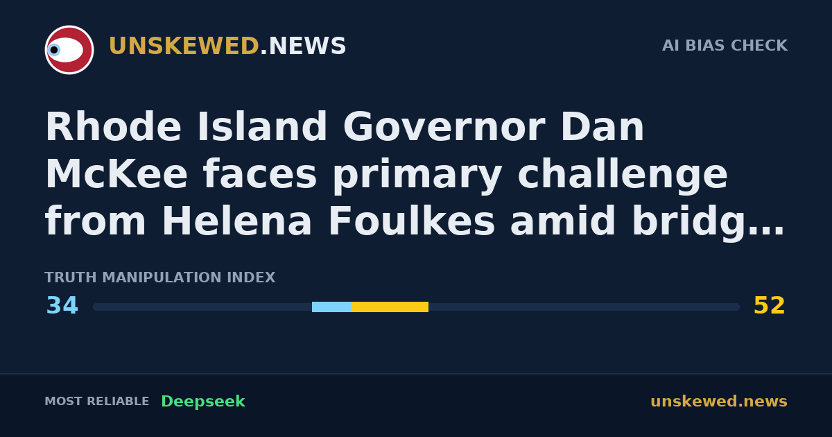 Rhode Island Governor Dan McKee faces primary challenge from Helena Foulkes amid bridge and housing concerns