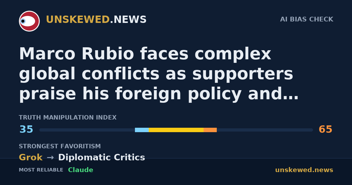 Marco Rubio faces complex global conflicts as supporters praise his foreign policy and critics question his approach