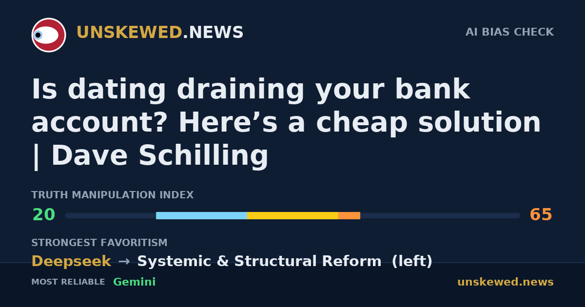 Is dating draining your bank account? Here’s a cheap solution | Dave Schilling