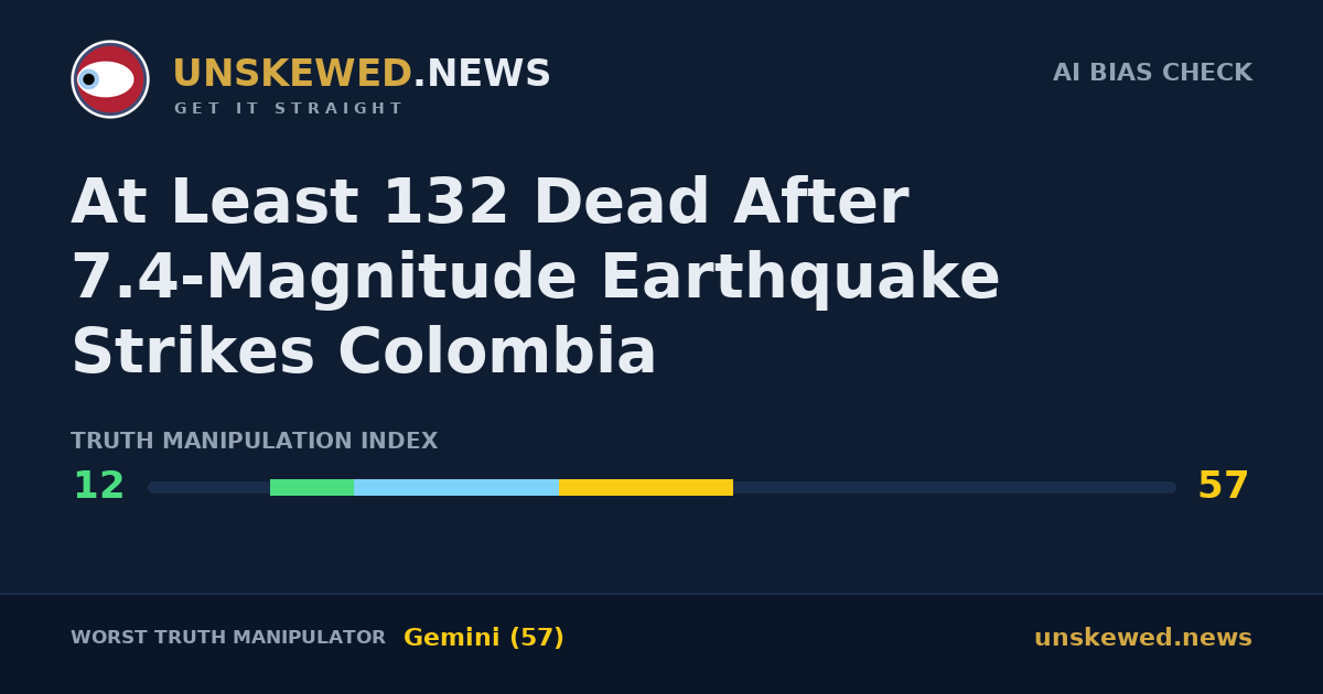 At Least 132 Dead After 7.4-Magnitude Earthquake Strikes Colombia