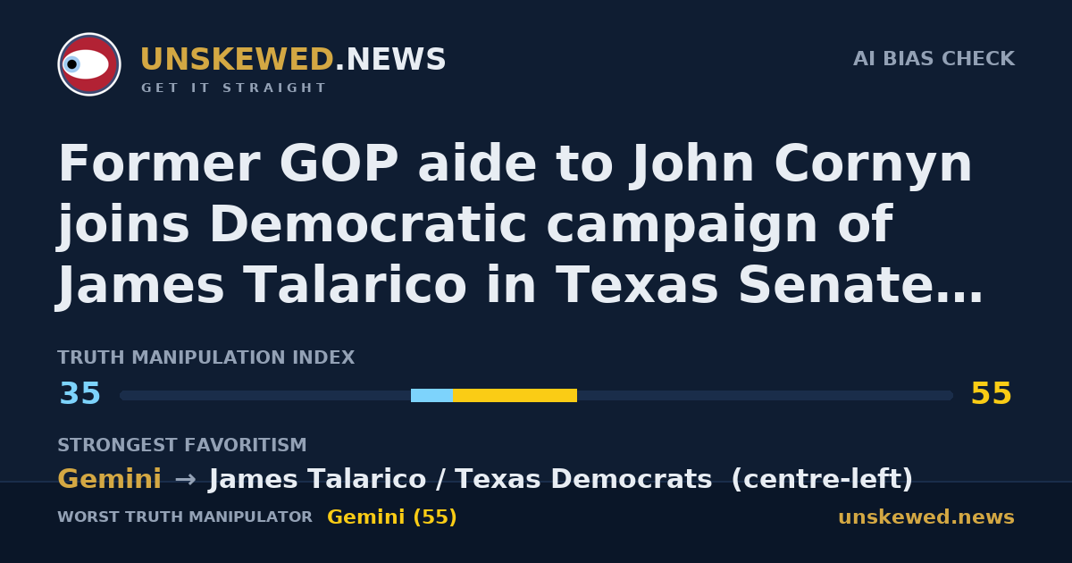 Former GOP aide to John Cornyn joins Democratic campaign of James Talarico in Texas Senate race