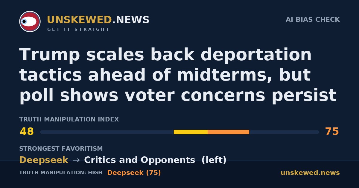 Trump scales back deportation tactics ahead of midterms, but poll shows voter concerns persist