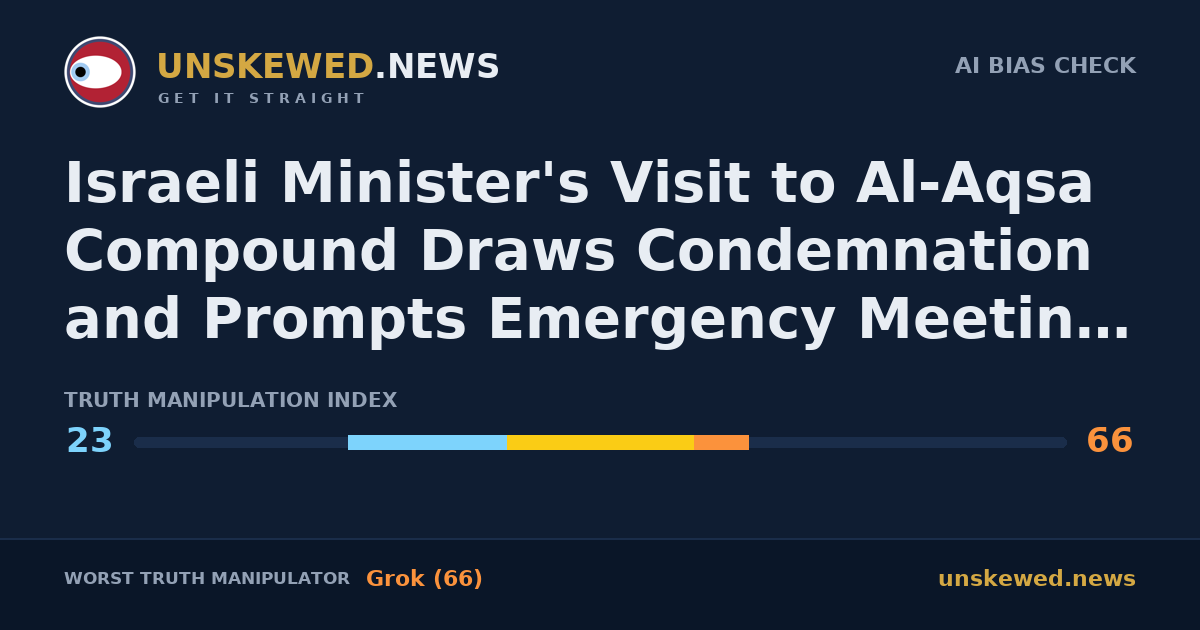 Israeli Minister's Visit to Al-Aqsa Compound Draws Condemnation and Prompts Emergency Meeting of Arab Officials