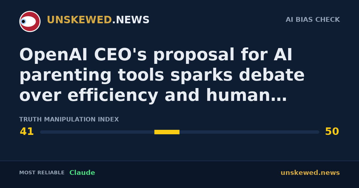 OpenAI CEO's proposal for AI parenting tools sparks debate over efficiency and human connection