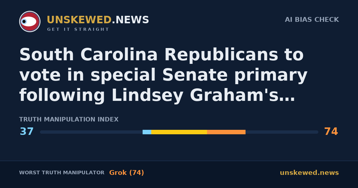 South Carolina Republicans to vote in special Senate primary following Lindsey Graham's death