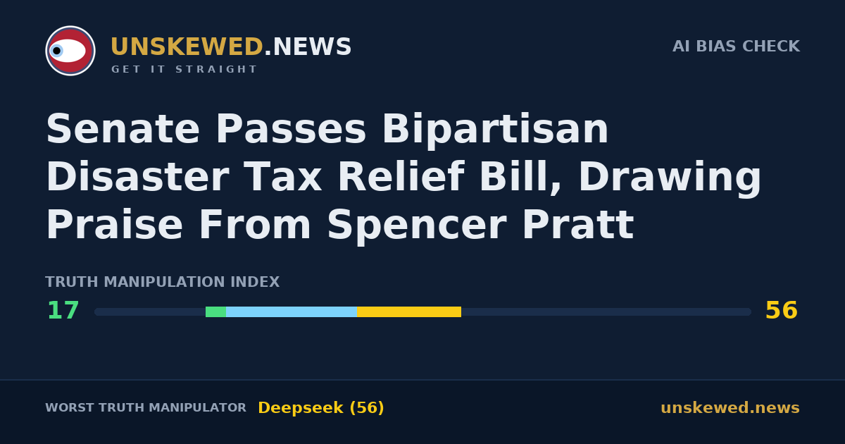 Senate Passes Bipartisan Disaster Tax Relief Bill, Drawing Praise From Spencer Pratt