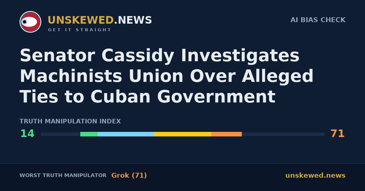 Senator Cassidy Investigates Machinists Union Over Alleged Ties to Cuban Government