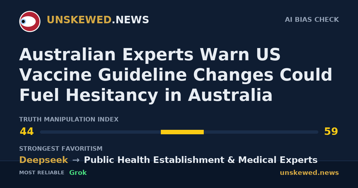 Australian Experts Warn US Vaccine Guideline Changes Could Fuel Hesitancy in Australia