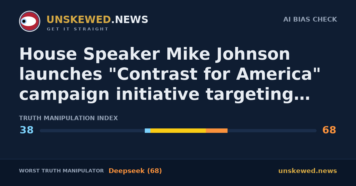 House Speaker Mike Johnson launches "Contrast for America" campaign initiative targeting Democrats ahead of midterms