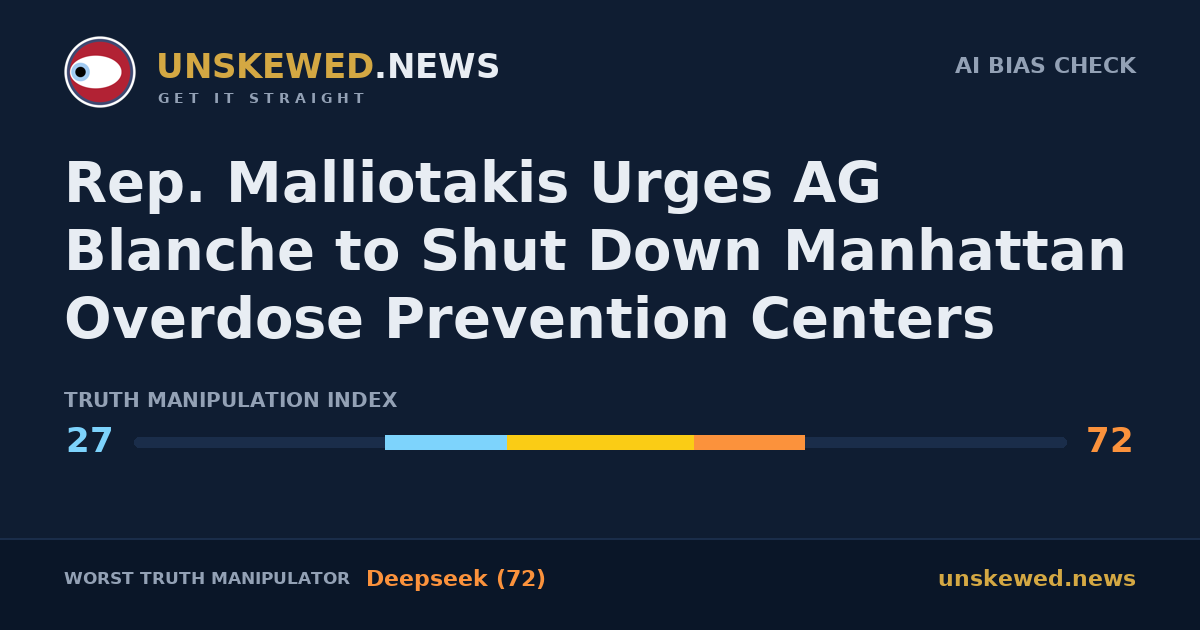 Rep. Malliotakis Urges AG Blanche to Shut Down Manhattan Overdose Prevention Centers