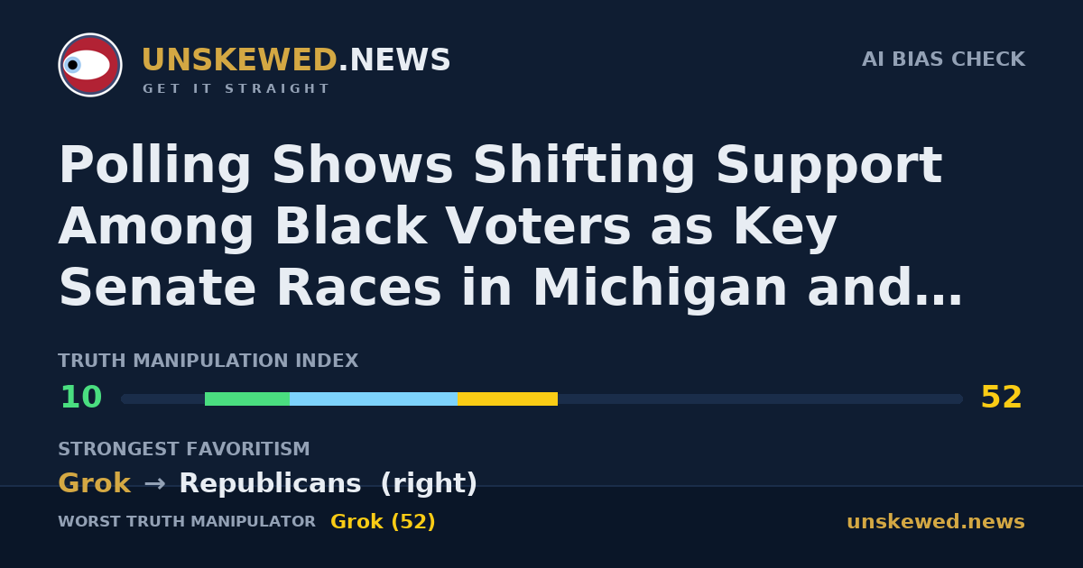 Polling Shows Shifting Support Among Black Voters as Key Senate Races in Michigan and Texas Become Toss-Ups