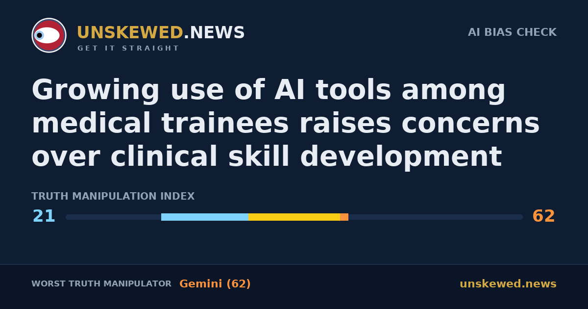 Growing use of AI tools among medical trainees raises concerns over clinical skill development