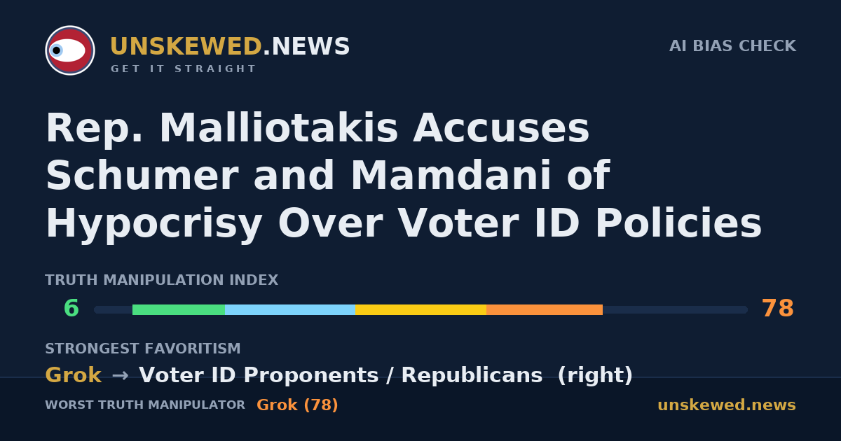 Rep. Malliotakis Accuses Schumer and Mamdani of Hypocrisy Over Voter ID Policies