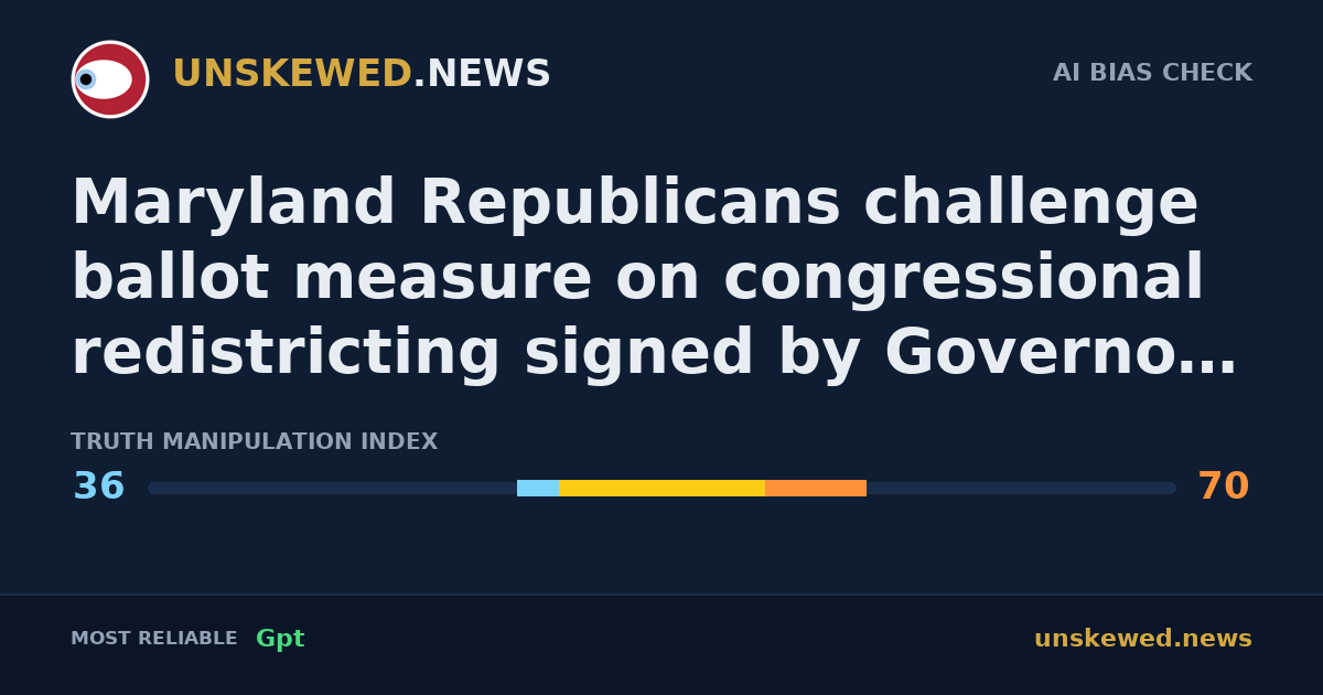 Maryland Republicans challenge ballot measure on congressional redistricting signed by Governor Moore