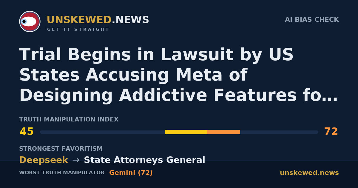 Trial Begins in Lawsuit by US States Accusing Meta of Designing Addictive Features for Children