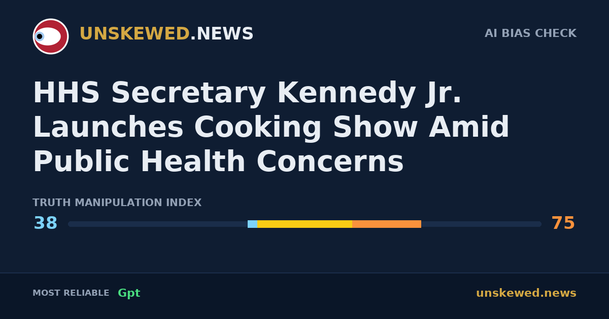 HHS Secretary Kennedy Jr. Launches Cooking Show Amid Public Health Concerns