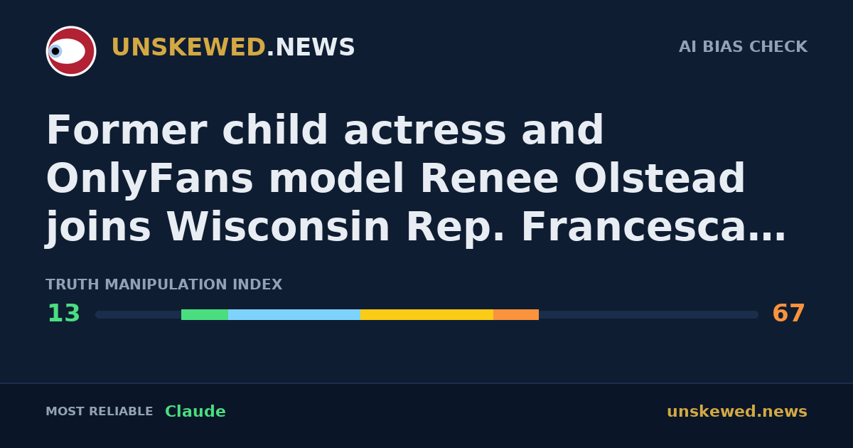 Former child actress and OnlyFans model Renee Olstead joins Wisconsin Rep. Francesca Hong's campaign staff