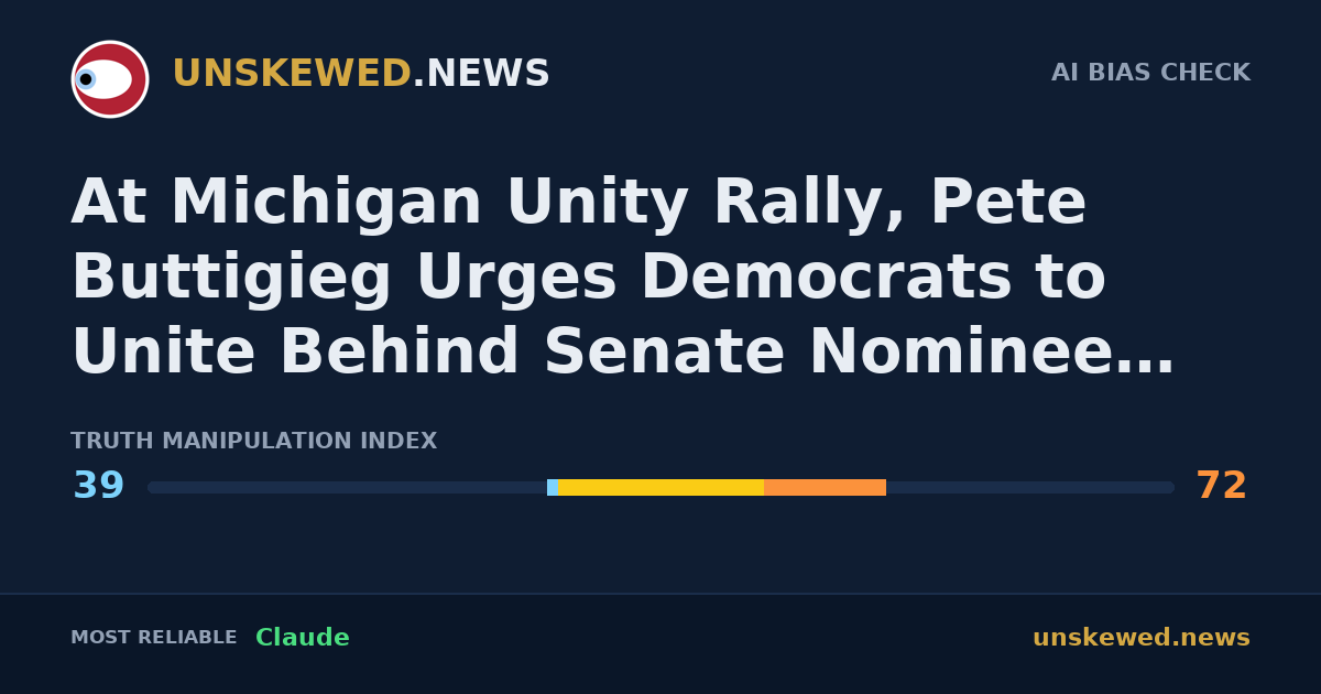 At Michigan Unity Rally, Pete Buttigieg Urges Democrats to Unite Behind Senate Nominee Abdul El-Sayed