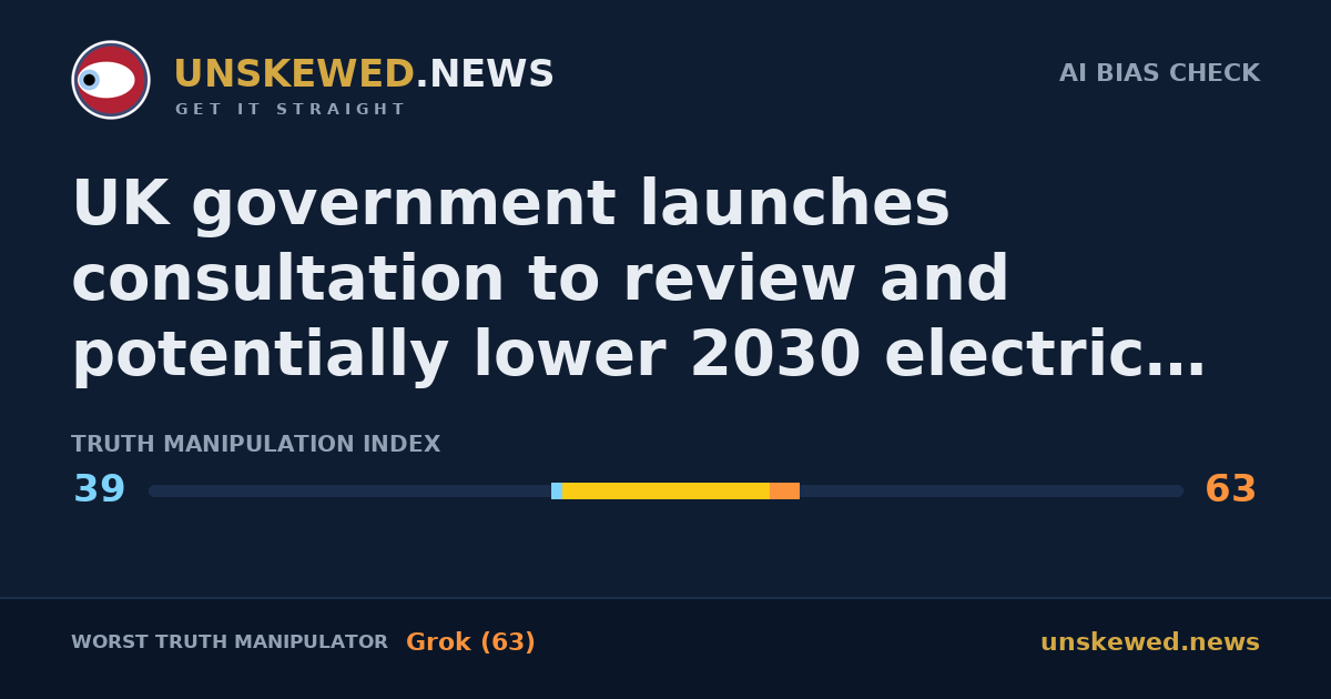 UK government launches consultation to review and potentially lower 2030 electric vehicle sales targets