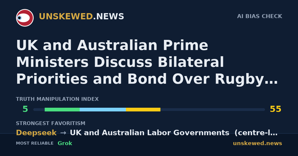 UK and Australian Prime Ministers Discuss Bilateral Priorities and Bond Over Rugby League in First Official Call