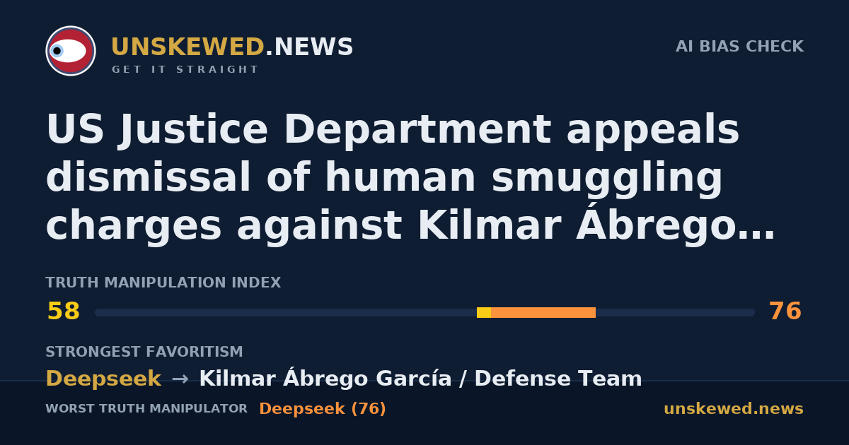 US Justice Department appeals dismissal of human smuggling charges against Kilmar Ábrego García