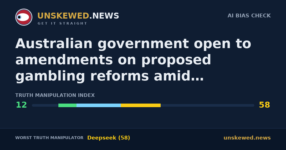 Australian government open to amendments on proposed gambling reforms amid opposition criticism