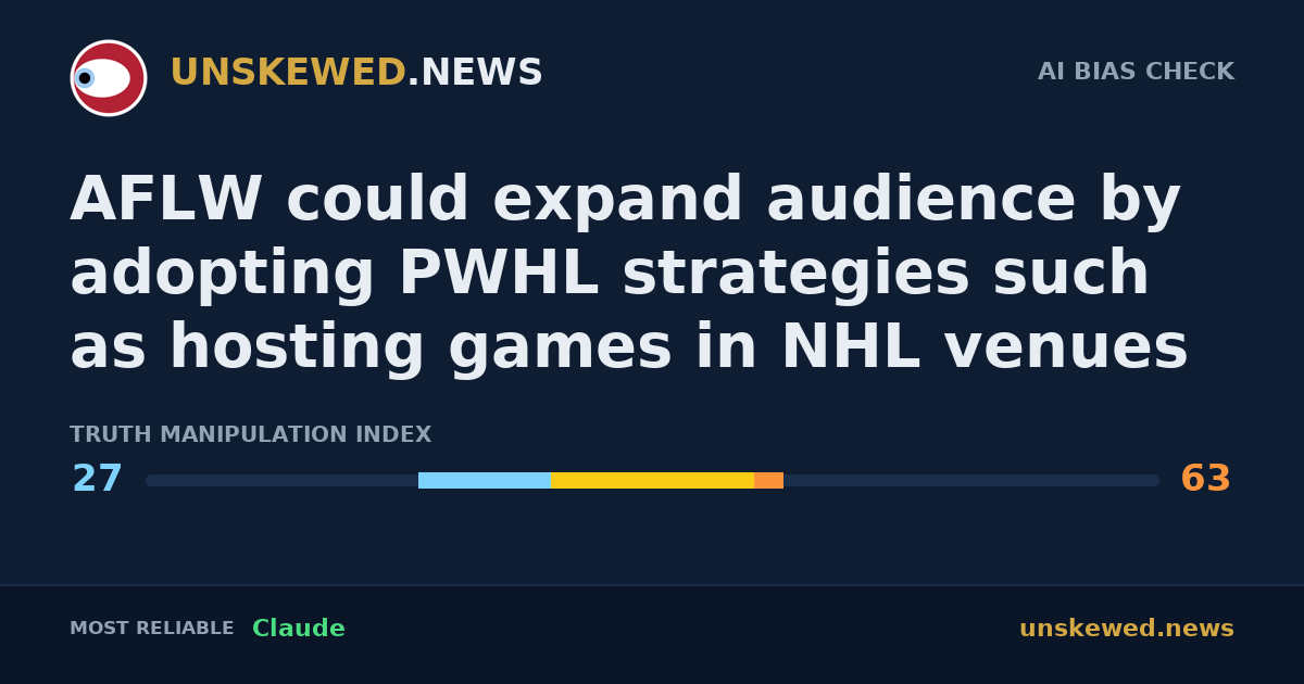 AFLW could expand audience by adopting PWHL strategies such as hosting games in NHL venues